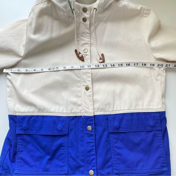 J. Crew Colorblock Sail Jacket white blue XS - Picture 11 of 11